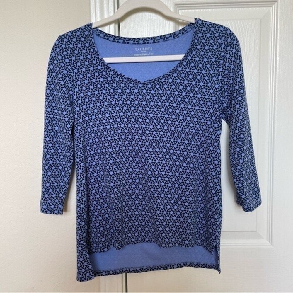 Talbots Stretch Weekend Tee Long Sleeves Medium Petite